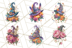 Witch Hat Floral Tattoo PNG Clipart Full Color Digital Art Product Image 4