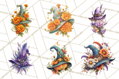 Witch Hat Floral Tattoo PNG Clipart Full Color Digital Art Product Image 6