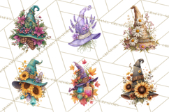 Witch Hat Floral Tattoo PNG Clipart Full Color Digital Art Product Image 7