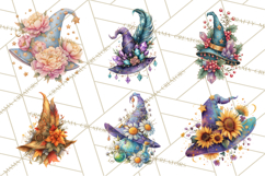 Witch Hat Floral Tattoo PNG Clipart Full Color Digital Art Product Image 8