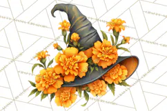 Witch Hat Floral Tattoo PNG Clipart Full Color Digital Art Product Image 2