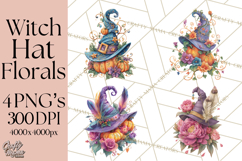 Witch Hat Floral Tattoo PNG Clipart Full Color Digital Art Product Image 1