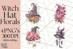 Witch Hat Floral Tattoo PNG Clipart Full Color Digital Art Product Image 1