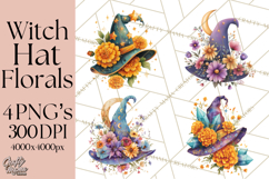 Witch Hat Floral Tattoo PNG Clipart Full Color Digital Art Product Image 1