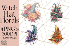 Witch Hat Floral Tattoo PNG Clipart Full Color Digital Art Product Image 1