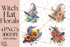 Witch Hat Floral Tattoo PNG Clipart Full Color Digital Art Product Image 1