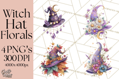 Witch Hat Floral Tattoo PNG Clipart Full Color Digital Art Product Image 1