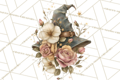 Witch Hat Floral Tattoo PNG Clipart Full Color Digital Art Product Image 5