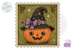 Spooky Stories Ghost Pumpkin Halloween Stamp PNG Design Product Image 9