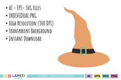 halloween witch hat svg