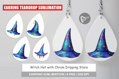 Earring Chrome Star Witch Hat Product Image 1