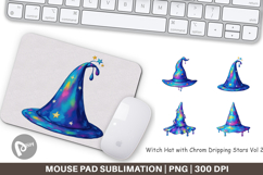 Mouse Pad Chrome Star Witch Hat Product Image 1