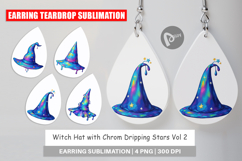Earring Chrome Star Witch Hat Product Image 1