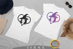 Witch in Heart with Gradient Color SVG Product Image 1
