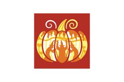 Halloween witches inside Pumpkin 3D Layered Papercut Product Image 2