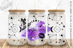 Witch 16 oz libbey can glass PNG, witchcraft can glass png Product Image 1