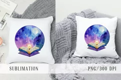 Cute watercolor magic book, owl, potion Halloween clipart Product Image 10