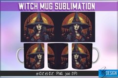 Witch Mug Sublimation | 11Oz 15Oz Halloween Witch Mug Design Product Image 1