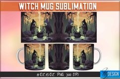 Witch Mug Sublimation | 11Oz 15Oz Halloween Witch Mug Design Product Image 1