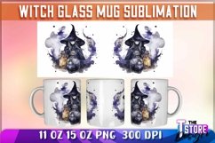Witch Mug Sublimation|Halloween Mug Wrap 11 0z |Witch PNG v1 Product Image 6