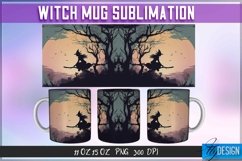 Witch Mug Sublimation | 11Oz 15Oz Halloween Witch Mug Design Product Image 1