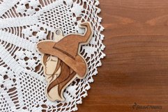 Witch Ornament Laser Cut Design | Halloween Ornaments Product Image 5