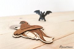 Witch Ornament Laser Cut Design | Halloween Ornaments Product Image 3