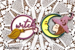 Witch Ornaments Laser Cut Design | Halloween SVG Files Product Image 5