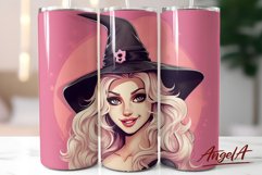 Girl tumbler / pink witch /Pink sublimation tumbler Product Image 1