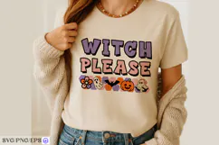 Witch Please Retro Halloween SVG PNG T-shirt Design Product Image 4