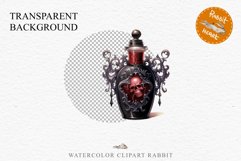 Witch Poison Bottles Scary Halloween Clipart PNG Scrapbooking Art Tale Image Watercolor Transparent Print illustration sublimation creepy printable digital watercolor scary halloween Poison Bottles, victorian clipart, sublimation nursery, fall autumn