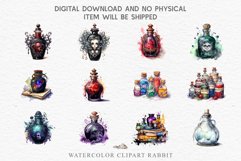 watercolor scary halloween Poison Bottles, victorian clipart, sublimation nursery, fall autumn Witch Poison Bottles Scary Halloween Clipart PNG Scrapbooking Art Tale Image Watercolor Transparent Print illustration sublimation creepy printable digital