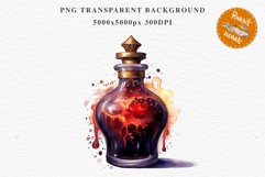 Witch Poison Bottles Scary Halloween Clipart PNG Scrapbooking Art Tale Image Watercolor Transparent Print illustration sublimation creepy printable digital watercolor scary halloween Poison Bottles, victorian clipart, sublimation nursery, fall autumn