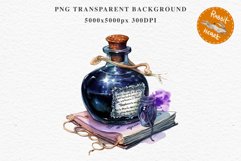 Witch Poison Bottles Scary Halloween Clipart PNG Scrapbooking Art Tale Image Watercolor Transparent Print illustration sublimation creepy printable digital watercolor scary halloween Poison Bottles, victorian clipart, sublimation nursery, fall autumn