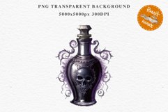 Witch Poison Bottles Scary Halloween Clipart PNG Scrapbooking Art Tale Image Watercolor Transparent Print illustration sublimation creepy printable digital watercolor scary halloween Poison Bottles, victorian clipart, sublimation nursery, fall autumn