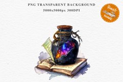 Witch Poison Bottles Scary Halloween Clipart PNG Scrapbooking Art Tale Image Watercolor Transparent Print illustration sublimation creepy printable digital watercolor scary halloween Poison Bottles, victorian clipart, sublimation nursery, fall autumn