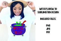 Witch's Brew 3D Halloween Sublimation Design Product Image 1