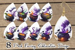 Witch's Cauldron Halloween Earring teardrop sublimation Product Image 1