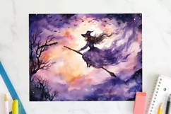 Witch 20oz Tumbler Wrap JPG Halloween Sublimation Design Product Image 2