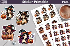 Retro Witch Candy Sticker | Halloween Sticker Product Image 1