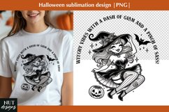Halloween Tshirt Halloween Retro Witch sublimation design Product Image 1