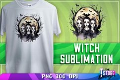 Witch Sublimation | T-Shirt Design | PNG File | 300 DPI Product Image 1