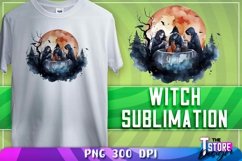 Witch Sublimation | T-Shirt Design | PNG File | 300 DPI Product Image 1