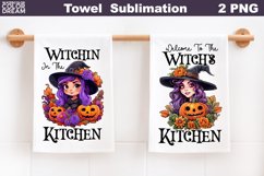 Halloween Towel | Witch Kitchen Towel Product Image 1