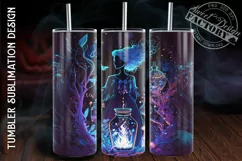 Witch tumbler wrap, halloween tumbler sublimation design Product Image 1