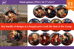 Witch, Halloween wind spinner designs, witch sublimation PNG Product Image 4