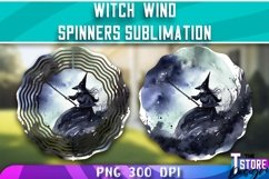 Witch Wind Spinners Sublimation | PNG Design | Witch PNG Product Image 1