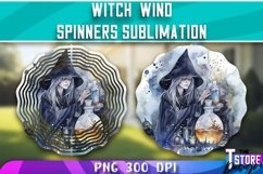 Witch Wind Spinners Sublimation | PNG Design | Witch PNG Product Image 1