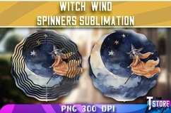 Witch Wind Spinners Sublimation | PNG Design | Witch PNG Product Image 1