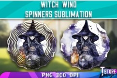 Witch Wind Spinners Sublimation | PNG Design | Witch PNG Product Image 1